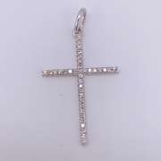 14kt Gold Diamond Cross Pendant