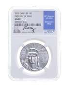 MS70 2017 $100 American 1 Oz Platinum Eagle First Day Of Issue - NGC