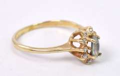 Estate Ring with Diamonds in Yellow Gold