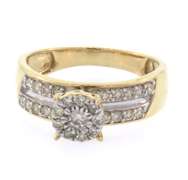 Great 3 Ring Wedding Set in 14kt Yellow Gold