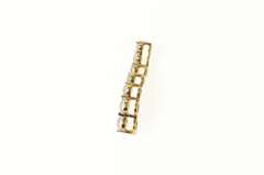 14K Yellow Gold 0.93 Ctw Graduated Diamond Wave Journey Pendant