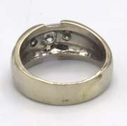 14 KT WHITE GOLD MENS DIAMOND BAN