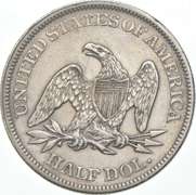 1865 Seated Liberty Half Dollar