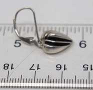 Sterling Silver Heart Shaped Dangle Earrings