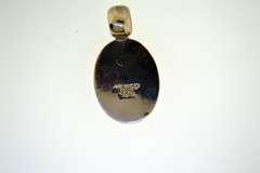 Mexico Sterling Silver Amber Pendant