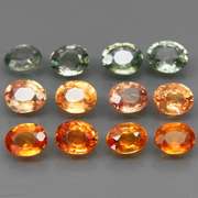 Glittering 12 piece 3.87ct fancy color Sapphire set