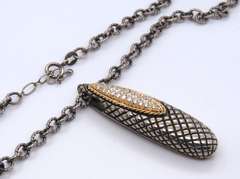 Andrea Candela 18k and sterling diamond necklace