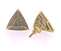 Triangle 10kt Diamond Earrings