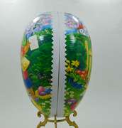 Vintage Large Nestler Paper Mache Easter Egg Candy Container Box, Depicting a Bunny Delivering Mail and Chicks
