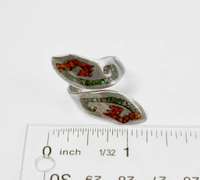 Sterling Silver Native American Coral And Turquoise Ring.