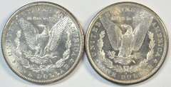 Choice BU 1880-S & 1881-S Morgan Silver Dollars