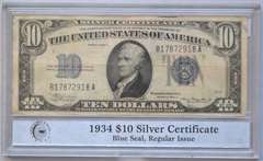 $10 1934 A Series Silver Certificate in PCS Holder