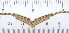 14k yellow gold ladies CHEVRON diamond necklace