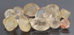 Heavy! 42.71ct set of titanium rutilated Quartz