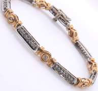 Two Tone 1+ctw Diamond Bracelet