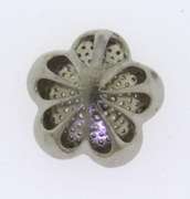 Sterling Silver Floral Pendant with Cubic Zirconias
