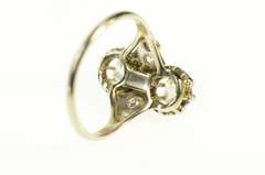 14K White Gold 1.10Ctw Victorian Old Mine Diamond Engagement Ring