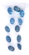Appealing Set of 11 Oval Cut London Blue Topaz Stones, 11.50cts