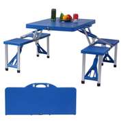 Aluminum Picnic Camping Foldable Table with 4 Bench