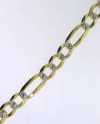 Small Gold Plated Sterling Silver Figaro Chain Bracelet