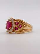 14kt Yellow Gold Ruby & Diamond Ring