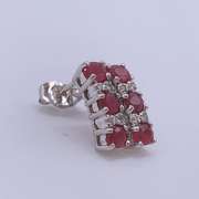 14kt Gold, Ruby, & Diamond Earrings