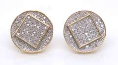Glowing Yellow Gold Diamond Earrings