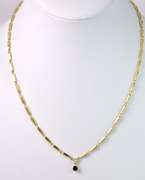 18KT Fancy Link Sapphire & Dia Pendant Necklace