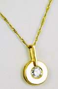 Elegant 14K Diamond Pendant & Chain