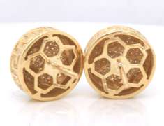 Pleasing Yellow Gold Diamond Earrings