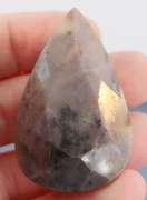 Awesome 199.5ct pear cut violet gray Ruby