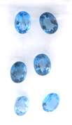 Chic Set of 6 Oval Cut London Blue Topaz Gemstones, 10.00 cts