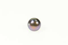 14K Yellow Gold 9.3mm Black Pearl Classic Single Stud Earring