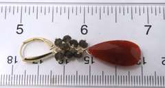 Wonderful Smokey Quartz and Carnelian Necklace and Earrings