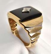 Man's Black Onyx Ring