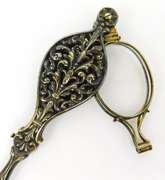 Ornate Antique Sterling Silver Ladies Lorgnette w/Chain