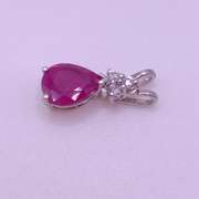 14kt Gold, Ruby, & Diamond Pendant