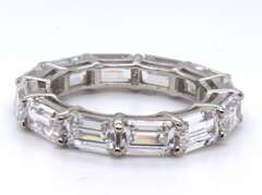 Sterling Silver Cubic Zirconia Eternity Band