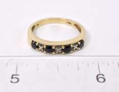 Sapphire Band Ring in Yellow Gold