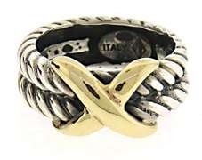 925 Sterling Silver X Ring