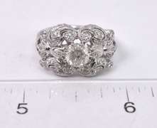 Shining Ladies Platinum Ring with Diamonds