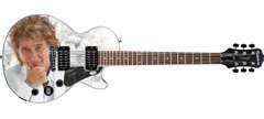 Rod Stewart Autographed Gibson Epiphone Les Paul Photo Graphics Guitar ACOA