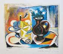 Pablo Picasso, Fruit With Vase Of Flowers