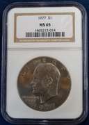 1977 $1 MS65 NGC