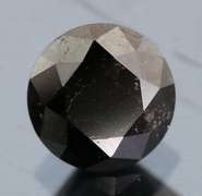 Gorgeous 1.46ct smooth cut Black Diamond solitaire