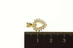 14K Yellow Gold 0.25 Ctw Diamond Classic Heart Love Symbol Pendant