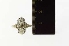 14K White Gold 1.10Ctw Victorian Old Mine Diamond Engagement Ring