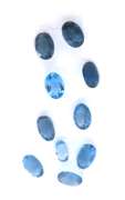Lavish Group of 10 Oval Cut London Blue Topaz Gemstones, 10.40cts