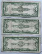 3 1923 Raw $ 1 Silver Certificates