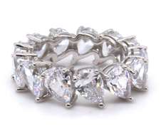 Sterling Silver CZ Eternity Band